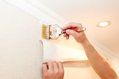 Pose de papier peint à Rochetoirin — revêtements muraux et toiles de verre